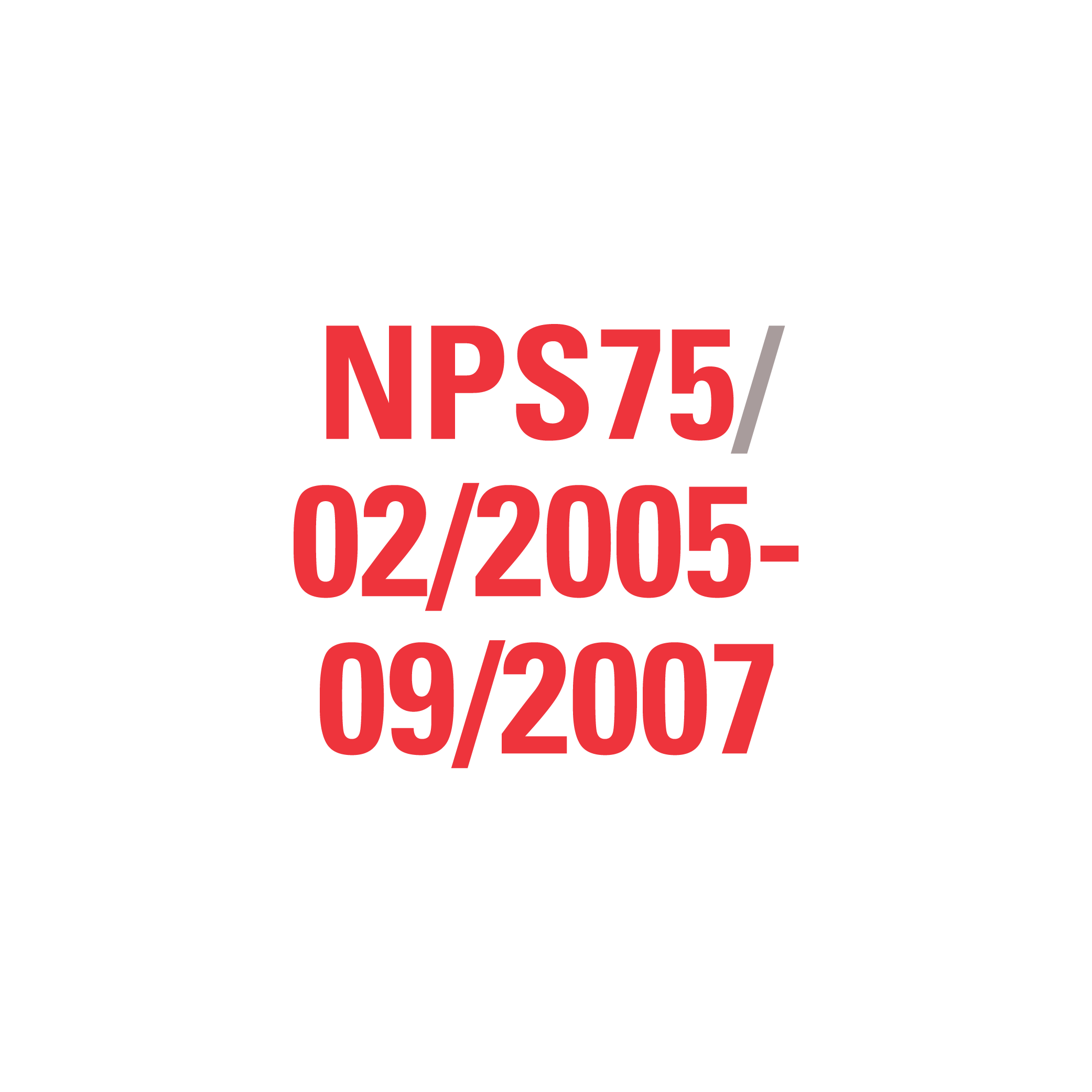 NPS75 10/2007-08/2010 EURO 4